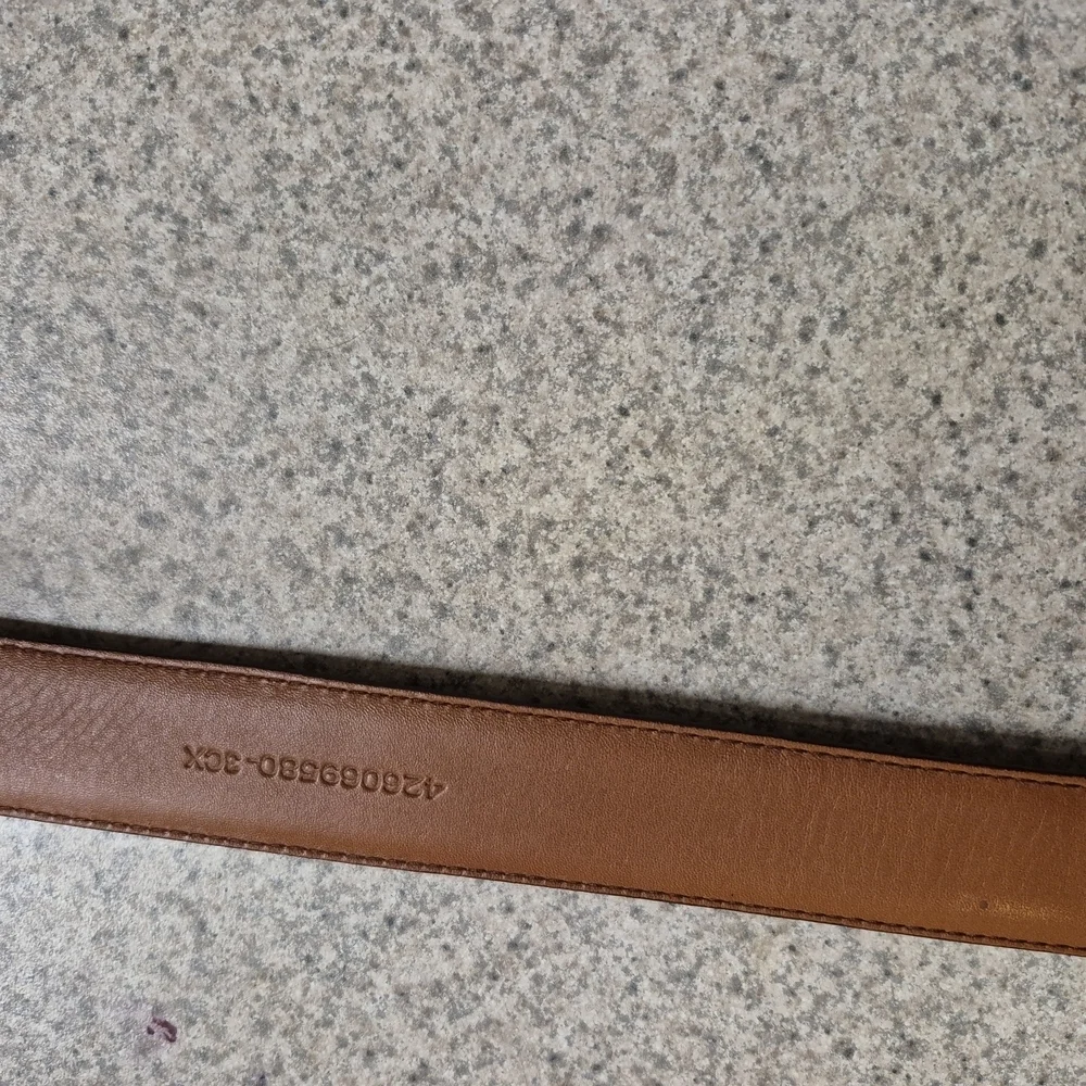 NWT Polo Ralph Lauren Brown Leather Belt, Size 49
